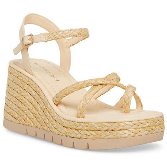 Madden Girl Vault Strappy Platform Wedge Sandals Toe Loop Braid 90’s Y2K Style - Picture 1 of 12